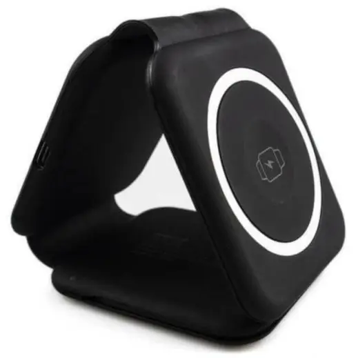 Bolero @memorii 2-in-1 Wireless Charger with Multi Cable Set Black Folded
